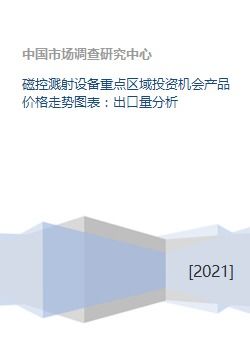 磁控濺射設備重點區(qū)域投資機會產(chǎn)品價格走勢圖表 出口量分析